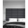 imageArt3d Padded Bed Headboard for QueenTwinKingFullRemovableSized 315x118inches Pack of 8pcsGray Upholstered Wall Panels for Interior Wall DecorHeavy Gray