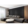 imageArt3d Padded Bed Headboard for QueenTwinKingFullRemovableSized 315x118inches Pack of 8pcsGray Upholstered Wall Panels for Interior Wall DecorHeavy Gray