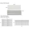 imageArt3d Padded Bed Headboard for QueenTwinKingFullRemovableSized 315x118inches Pack of 8pcsGray Upholstered Wall Panels for Interior Wall DecorIvory