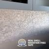 imageArt3d Peel and Stick Mother of Pearl Shell Mosaic Tile for Kitchen Backsplashes 12quot x 12quot White Brick