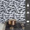imageArt3d Peel and Stick Wall Tile for KitchenBathroom Backsplash 12quotx12quot MultiBlackwhite