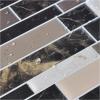 imageArt3d Peel and Stick Wall Tile for KitchenBathroom Backsplash 12quotx12quot MultiBrown