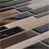 imageArt3d Peel and Stick Wall Tile for KitchenBathroom Backsplash 12quotx12quot MultiBrown