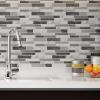 imageArt3d Peel and Stick Wall Tile for KitchenBathroom Backsplash 12quotx12quot MultiGray