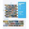 imageArt3d Peel and Stick Wall Tile for KitchenBathroom Backsplash 12quotx12quot MultiMulticolor