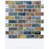 imageArt3d Peel and Stick Wall Tile for KitchenBathroom Backsplash 12quotx12quot MultiMulticolor