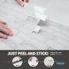 imageArt3d Peel and Stick Wall Tile for KitchenBathroom Backsplash 12quotx12quot MultiWhite