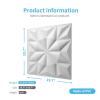 imageArt3d Textures 3D Wall Panels for Interior Wall Decor White Diamond Decorative PVC Wall Panels Pack of 12 Tiles 32 Sq FtWhite