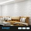 imageArt3d Textures 3D Wall Panels for Interior Wall Decor White Diamond Decorative PVC Wall Panels Pack of 12 Tiles 32 Sq FtWhite