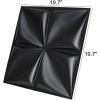 imageArt3d White 3D Wall Panel PVC Flower Design Cover 3 Sq Meter for Interior Wall Decor in Living Room Bedroom Lobby Office Shopping MallBlack