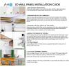 imageArt3d White 3D Wall Panel PVC Flower Design Cover 3 Sq Meter for Interior Wall Decor in Living Room Bedroom Lobby Office Shopping MallBlack