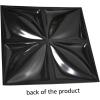 imageArt3d White 3D Wall Panel PVC Flower Design Cover 3 Sq Meter for Interior Wall Decor in Living Room Bedroom Lobby Office Shopping MallBlack