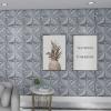 imageArt3d White 3D Wall Panel PVC Flower Design Cover 3 Sq Meter for Interior Wall Decor in Living Room Bedroom Lobby Office Shopping MallGray