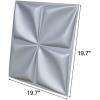 imageArt3d White 3D Wall Panel PVC Flower Design Cover 3 Sq Meter for Interior Wall Decor in Living Room Bedroom Lobby Office Shopping MallGray