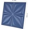 imageArt3d White 3D Wall Panel PVC Flower Design Cover 3 Sq Meter for Interior Wall Decor in Living Room Bedroom Lobby Office Shopping MallNavy Blue