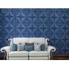imageArt3d White 3D Wall Panel PVC Flower Design Cover 3 Sq Meter for Interior Wall Decor in Living Room Bedroom Lobby Office Shopping MallNavy Blue