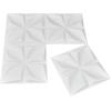imageArt3d White 3D Wall Panel PVC Flower Design Cover 3 Sq Meter for Interior Wall Decor in Living Room Bedroom Lobby Office Shopping MallWhite