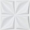 imageArt3d White 3D Wall Panel PVC Flower Design Cover 3 Sq Meter for Interior Wall Decor in Living Room Bedroom Lobby Office Shopping MallWhite