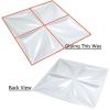 imageArt3d White 3D Wall Panel PVC Flower Design Cover 3 Sq Meter for Interior Wall Decor in Living Room Bedroom Lobby Office Shopping MallWhite