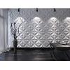 imageArt3d White 3D Wall Panel PVC Flower Design Cover 3 Sq Meter for Interior Wall Decor in Living Room Bedroom Lobby Office Shopping MallWhite
