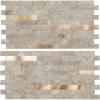 imageArt3d 10Sheet Peel and Stick Backsplash Tile for Kitchen Bathroom Fireplace Laundry Room in White Marble ToneEcru Slate