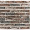imageArt3d 20Pack105 SqFt Faux Brick 3D Wall Panels Peel and Stick in Stone Ash Self Adhesive Waterproof Foam Wallpaper for Bedroom Bathroom KitchenGrayBrown