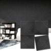 imageArt3d 33Pack 3D Wall Panels for Interior Wall Decor Textured Accent Wall Paneling for Living Room Bedroom TV Wall Background 12quotx12quot BlackBlack