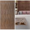 imageArt3d Black Large PVC 3D Wall Panels for Interior Wall Dcor Drop Ceiling Tile 2x4 3D Textured Wavy Wall Panels Decorative Pack of 6 Tiles472quot236quotWalnut