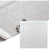 imageArt3d Drop Ceiling Tiles 24x24 Inch 12Pack 48 Sqft  Glue Up PVC Ceiling Tiles 2x2 Ft Decorative Ceiling Panels for Kitchen Living Room Office and Home WhiteBright White