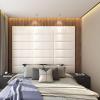 imageArt3d Headboards for Queen Size Bed Kind Headboard Soundproof Wall Panels 3D Upholstered Headboard 394quotx118quot Ivory 8