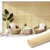 imageArt3d Natural Bamboo Wall Panel for Interior Wall Decor Renewable Pole Wrap Wainscoting Paneling for Wall Ceiling Furniture Cabinet Office 12 x 96 Inch  Light BurnedRaw
