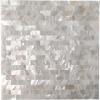imageArt3d Peel and Stick Mother of Pearl Shell Mosaic Tile for Kitchen Backsplashes 12quot x 12quot White Brick