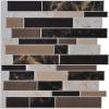 imageArt3d Peel and Stick Wall Tile for KitchenBathroom Backsplash 12quotx12quot MultiBrown