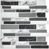 imageArt3d Peel and Stick Wall Tile for KitchenBathroom Backsplash 12quotx12quot MultiGray