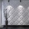 imageArt3d White 3D Wall Panel PVC Flower Design Cover 3 Sq Meter for Interior Wall Decor in Living Room Bedroom Lobby Office Shopping MallWhite