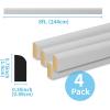 imagert3d 4Pack Wall Molding Trim 8 ft Each MDF Wainscoting Panels Paintable ampamp WarpResistant Easy Adhesive Installation for Living Room Bedroom ampamp Office Dco Total Length 32 ft White 2White 3