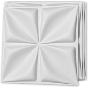 imageArt3d 197quot x 197quot Pack Of 12 Wall Panel City BlackLucky Leaves White