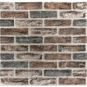 imageArt3d 20Pack105 SqFt Faux Brick 3D Wall Panels Peel and Stick in Stone Ash Self Adhesive Waterproof Foam Wallpaper for Bedroom Bathroom KitchenGrayBrown