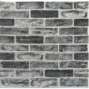 imageArt3d 20Pack105 SqFt Faux Brick 3D Wall Panels Peel and Stick in Stone Ash Self Adhesive Waterproof Foam Wallpaper for Bedroom Bathroom KitchenStone ash