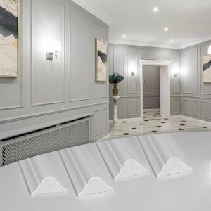 imageArt3d 4 Pack Wall Molding Trim WhitePearl White