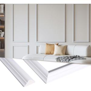 imageArt3d 4 Pack Wall Molding Trim WhiteSnow White