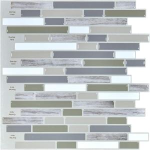 imageArt3d Peel and Stick Wall Tile for KitchenBathroom Backsplash 12quotx12quot MultiMulticolor1
