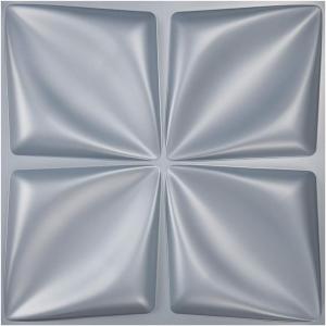 imageArt3d White 3D Wall Panel PVC Flower Design Cover 3 Sq Meter for Interior Wall Decor in Living Room Bedroom Lobby Office Shopping MallGray