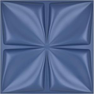imageArt3d White 3D Wall Panel PVC Flower Design Cover 3 Sq Meter for Interior Wall Decor in Living Room Bedroom Lobby Office Shopping MallNavy Blue