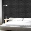 imageArt3d 10 Pcs 3D Peel and Stick Foam Brick Wall Panels Gray BrownBlack