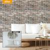 imageArt3d 10 Pcs 3D Peel and Stick Foam Brick Wall Panels Gray BrownBrown