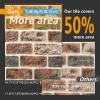 imageArt3d 10 Pcs 3D Peel and Stick Foam Brick Wall Panels Gray BrownGray Brown
