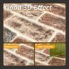 imageArt3d 10 Pcs 3D Peel and Stick Foam Brick Wall Panels Gray BrownGray Brown