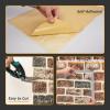 imageArt3d 10 Pcs 3D Peel and Stick Foam Brick Wall Panels Gray BrownGray Brown