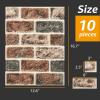 imageArt3d 10 Pcs 3D Peel and Stick Foam Brick Wall Panels Gray BrownGray Brown